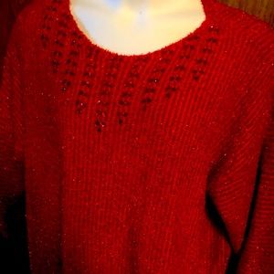 Metallic sequin sweater